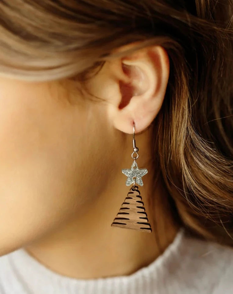 Wooden Christmas Tree Dangles