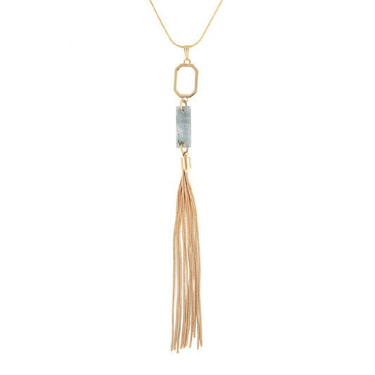 Long Gold Tassle Necklace