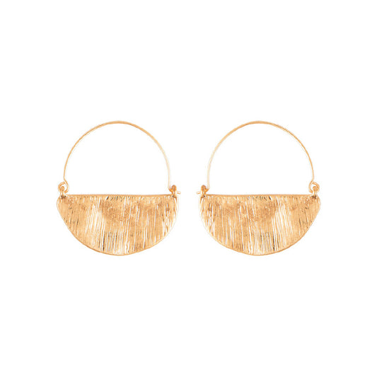 Hammered Half-Circle Hoops