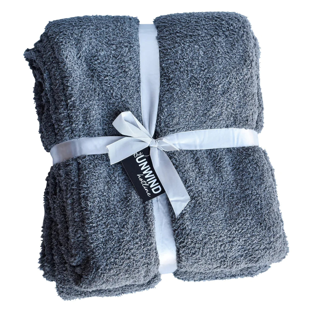 Luxury Blanket in Solid Dark Gray