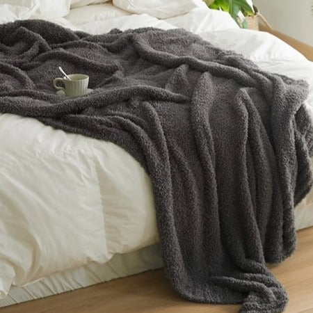 Luxury Blanket in Solid Dark Gray