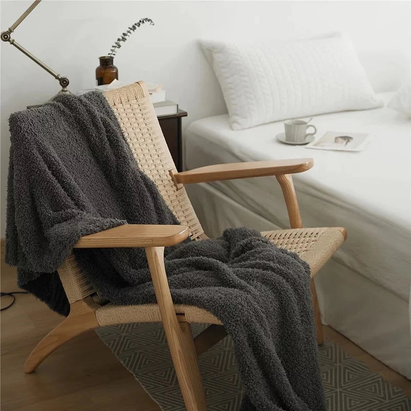 Luxury Blanket in Solid Dark Gray